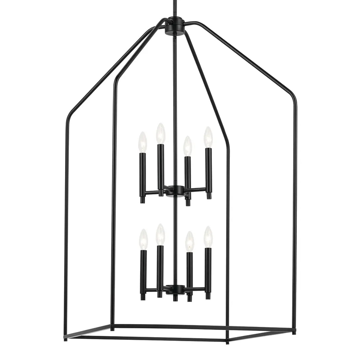 Madden 24" 8-Light Pendant Light, Black Finish - Bees Lighting