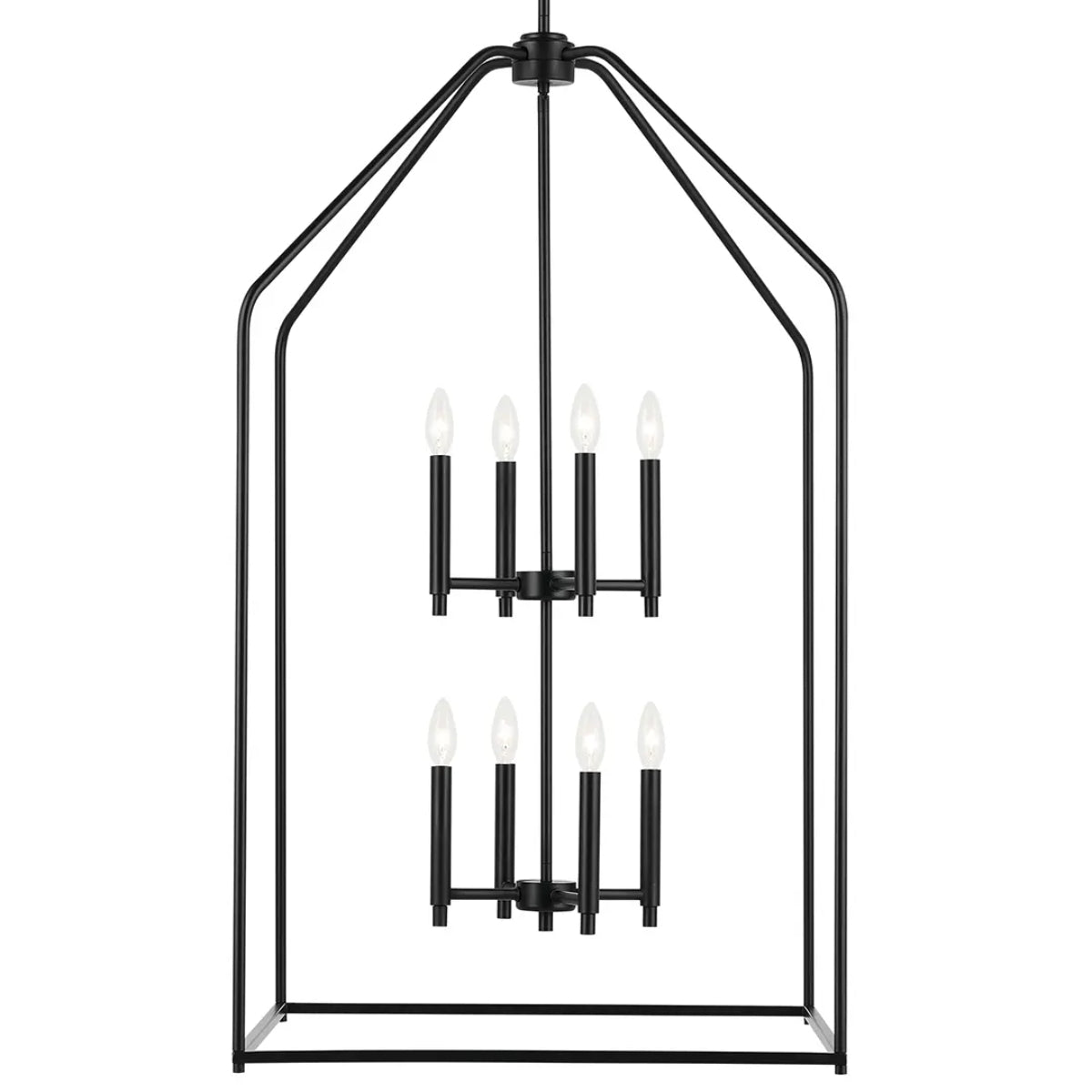 Madden 24" 8-Light Pendant Light, Black Finish - Bees Lighting