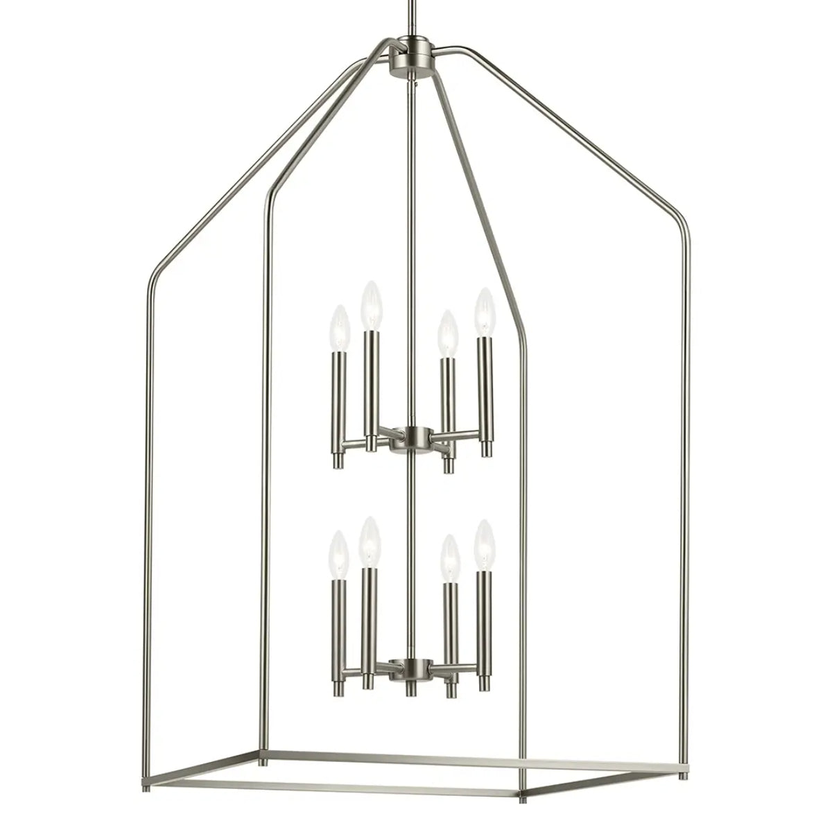 Madden 24" 8-Light Pendant Light, Brushed Nickel Finish - Bees Lighting