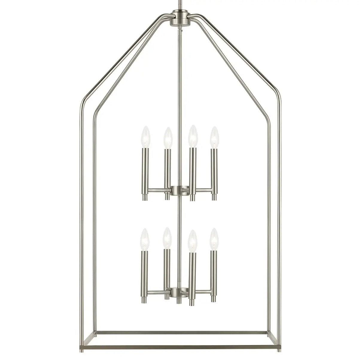 Madden 24" 8-Light Pendant Light, Brushed Nickel Finish - Bees Lighting