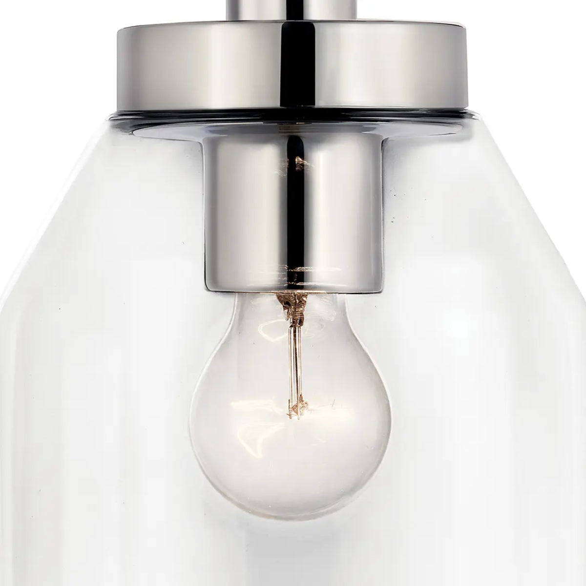 Madden 15" 1-Light Mini Pendant Light with Clear Glass, Chrome Finish - Bees Lighting