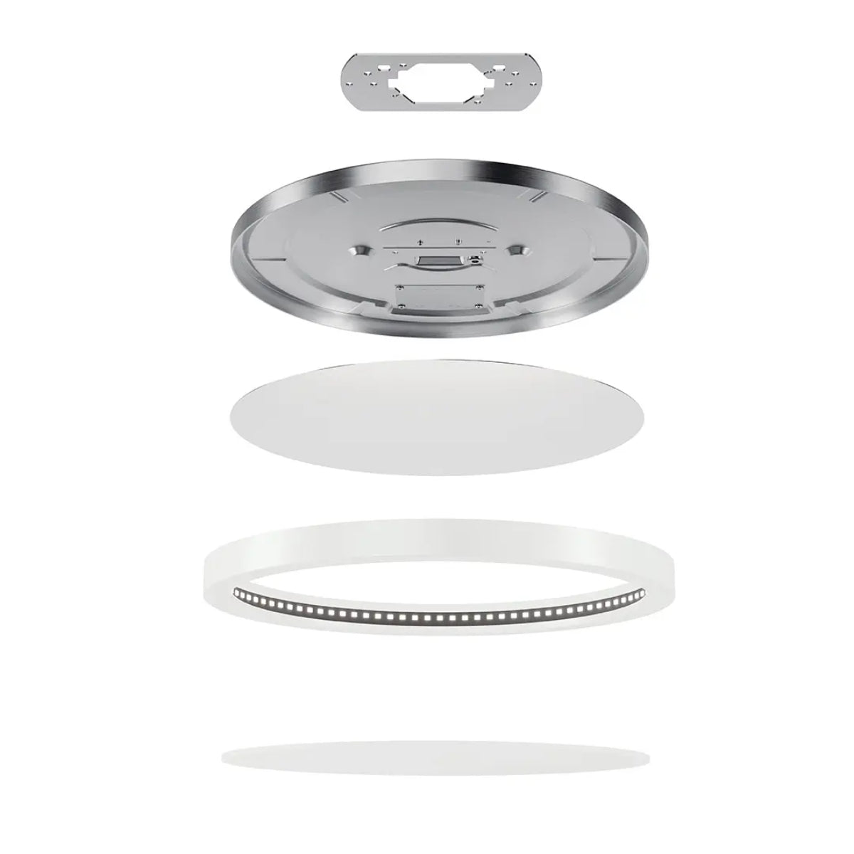 Ara 11" Round LED Flush mount Light, White Finish - Bees Lighting