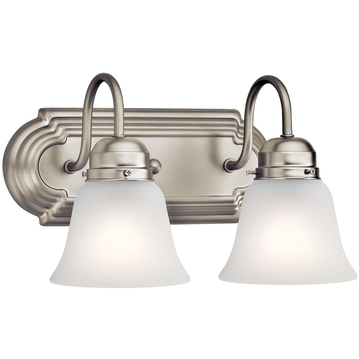 12 in. 2 Lights Vanity Light Nickel Finish - Bees Lighting