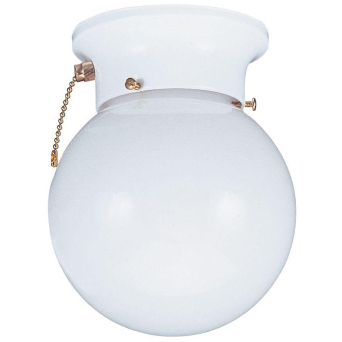 Tomkin 8 in Flush Mount Light White finish - Bees Lighting