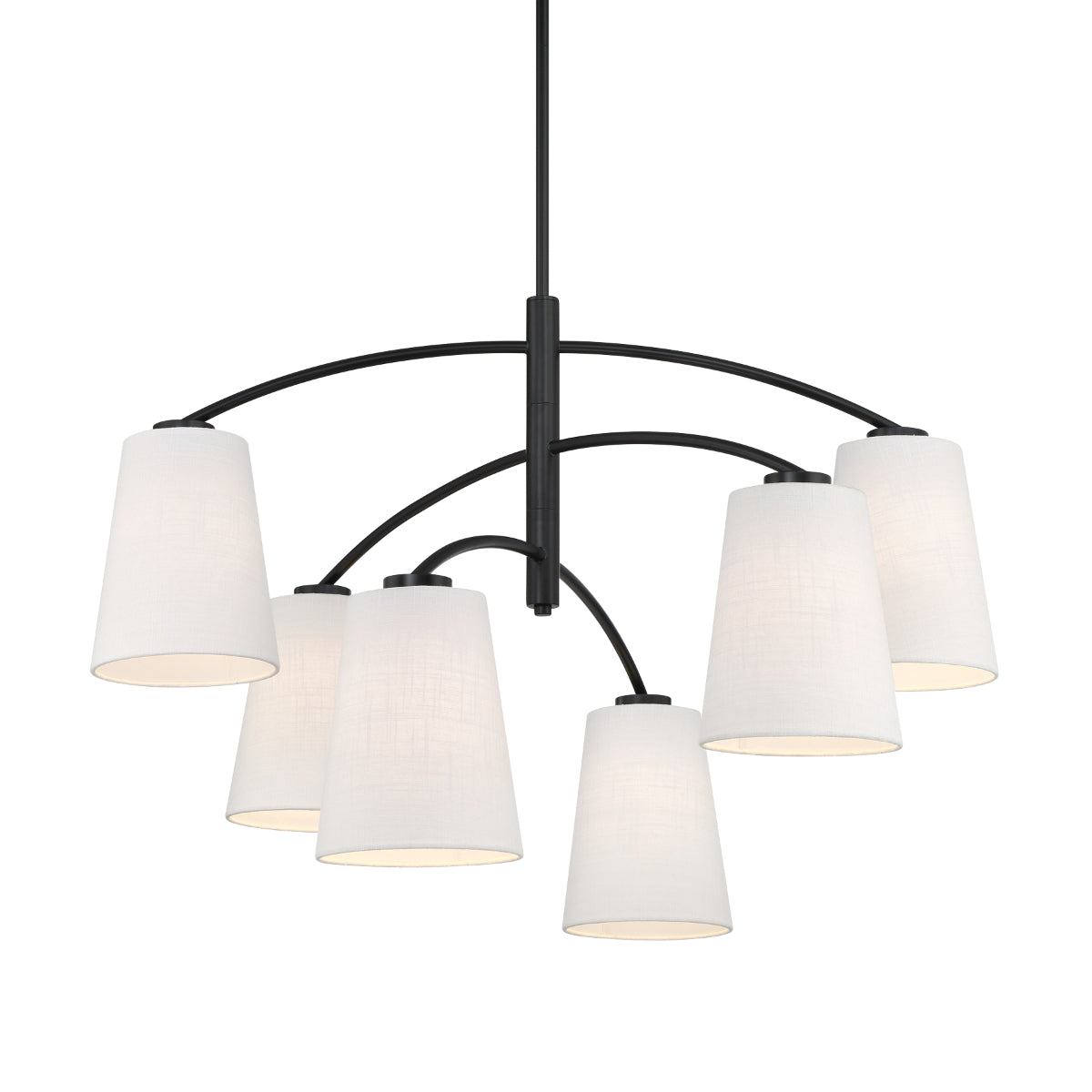 Headington 40" 6 Lights Chandelier White Finish