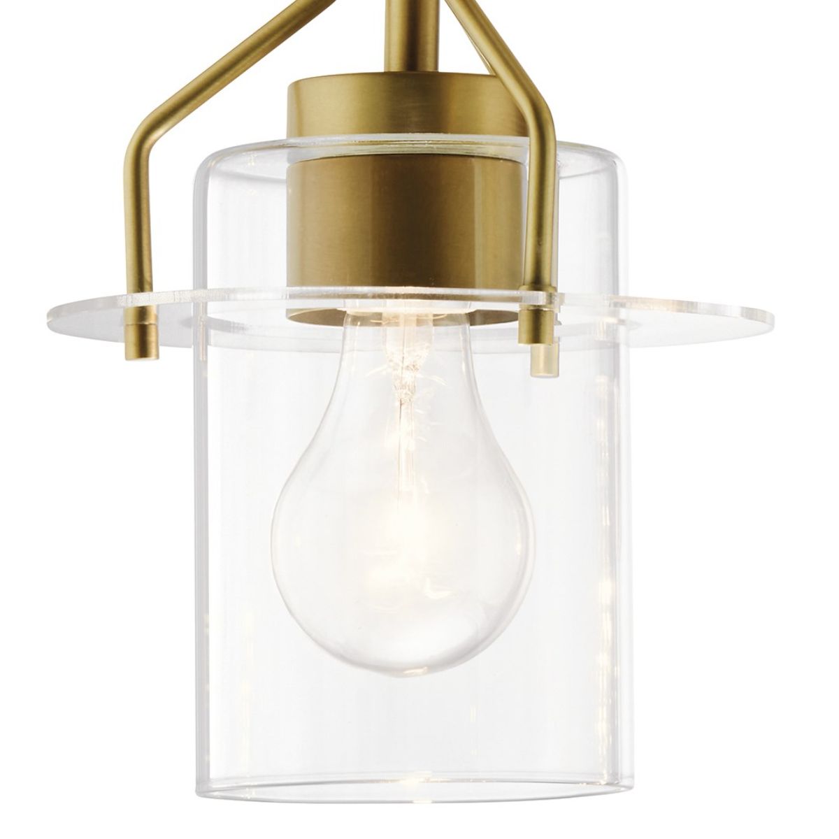 Everett 34 in. 4 Lights Vanity Light Brushed Brass finish