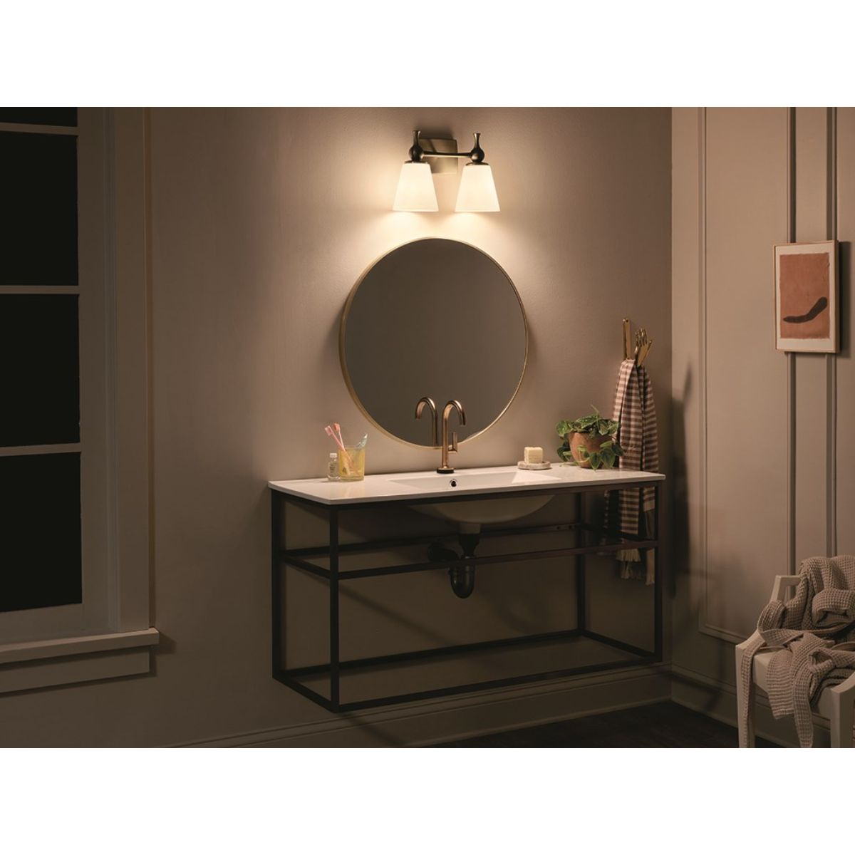 Cosabella 15 in. 2 Lights Vanity Light Bronze finish