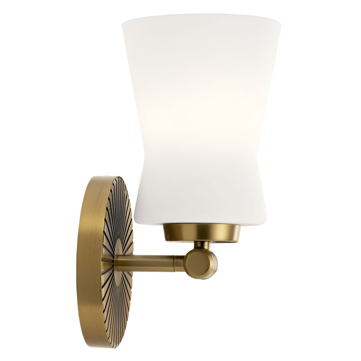 Brianne 10 in. Armed Sconce Brass Finish