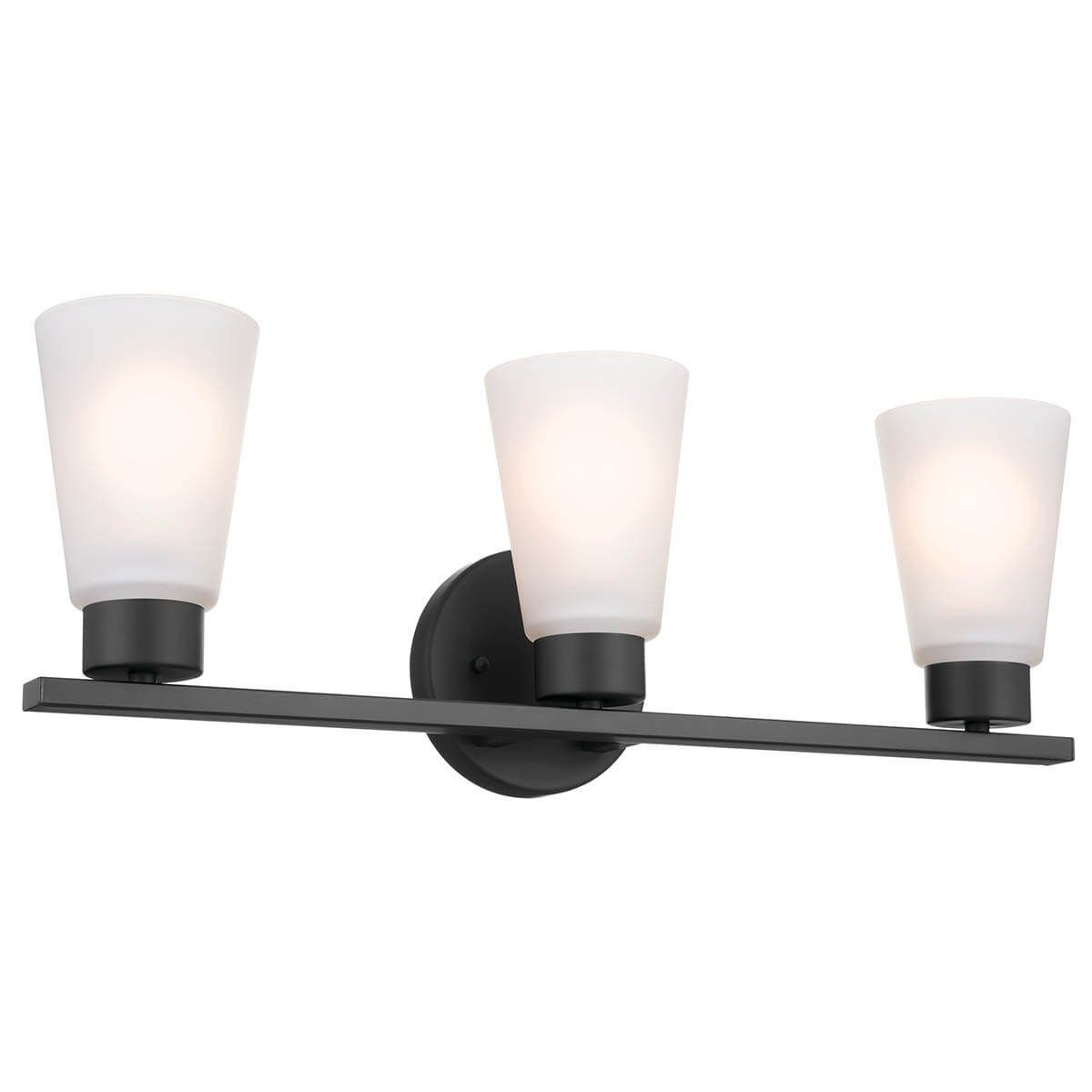 Stamos 22 in. 3 Lights Vanity Light Black finish - Bees Lighting