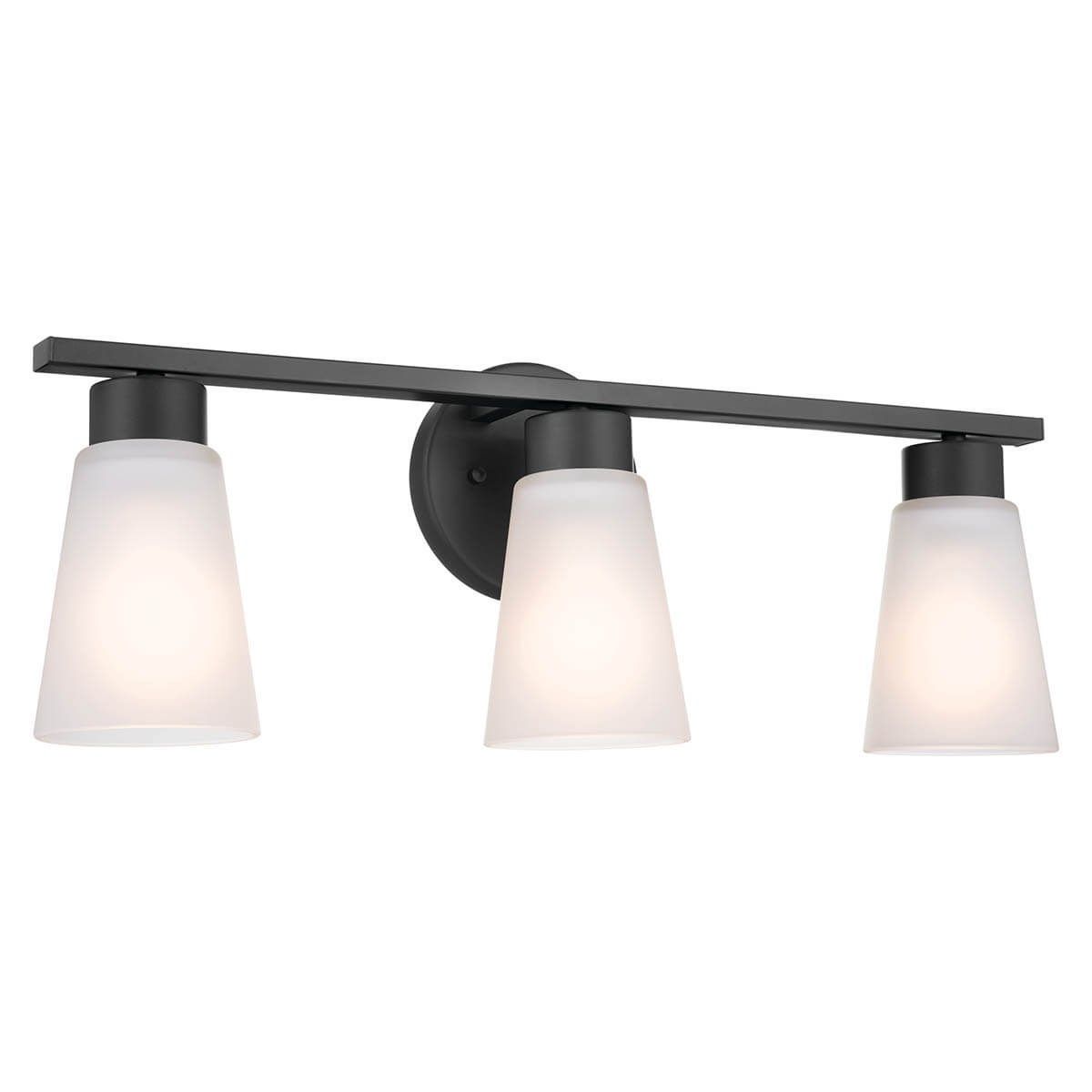 Stamos 22 in. 3 Lights Vanity Light Black finish - Bees Lighting