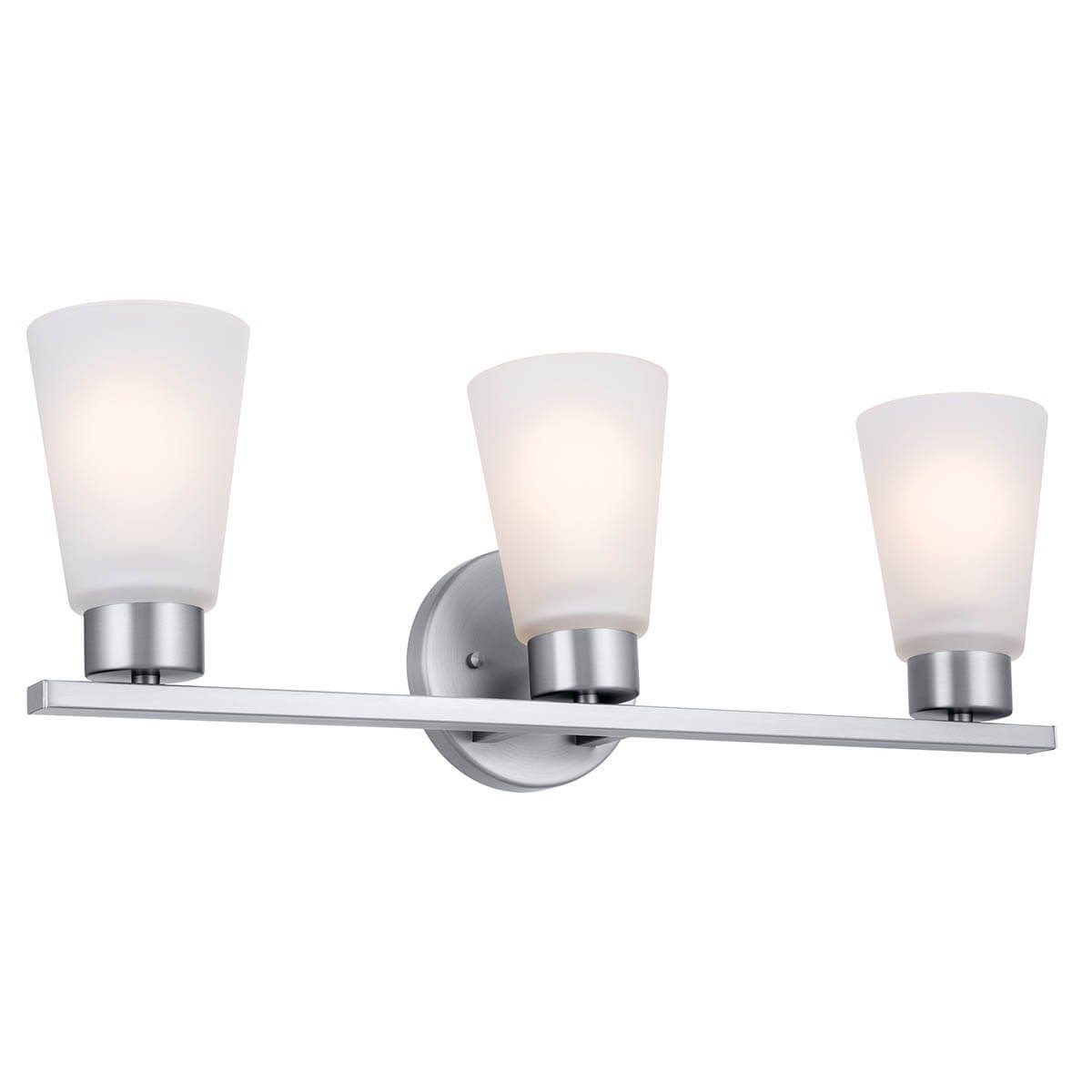 Stamos 22 in. 3 Lights Vanity Light Brushed Nickel finish - Bees Lighting