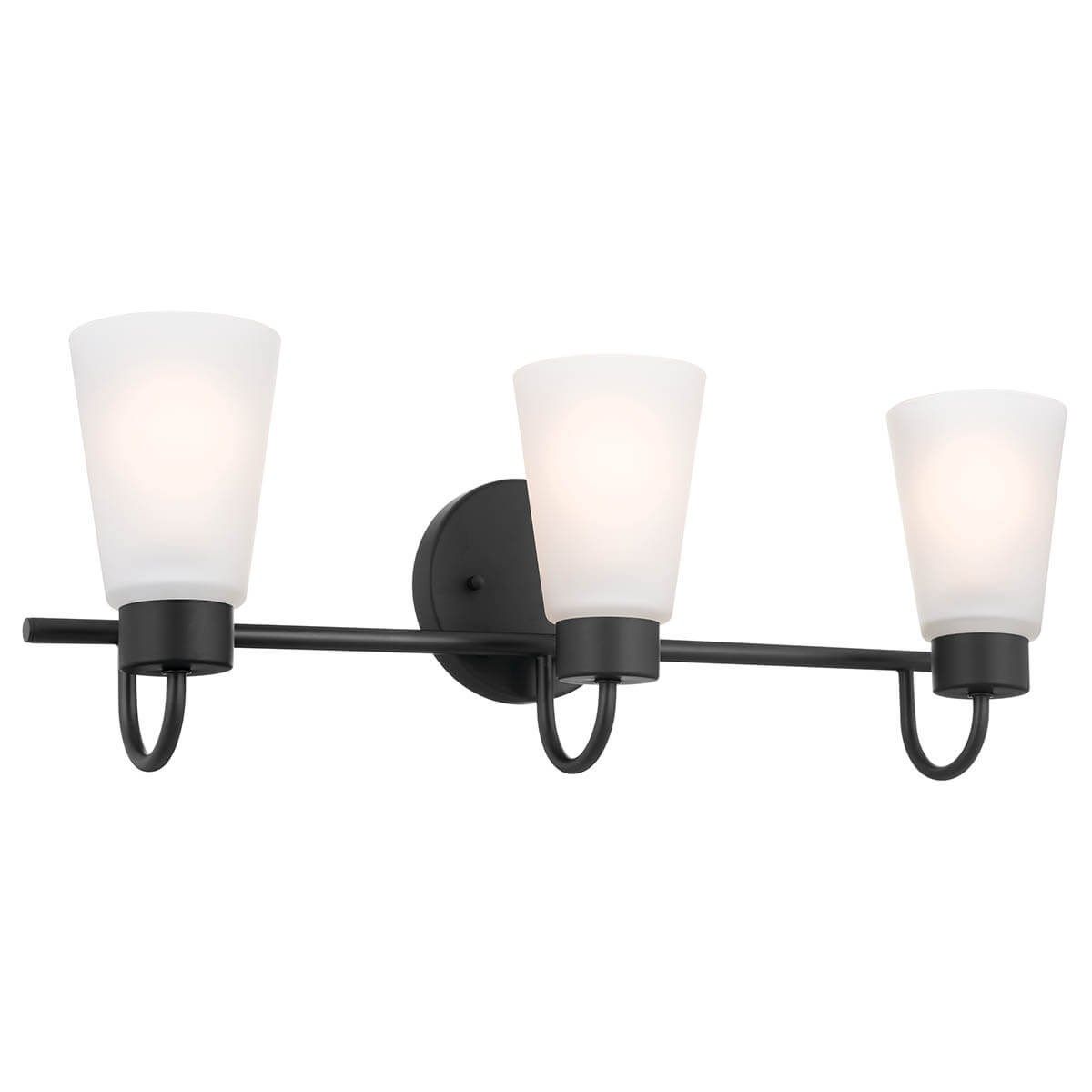 Erma 23 in. 3 Lights Vanity Light Black finish - Bees Lighting