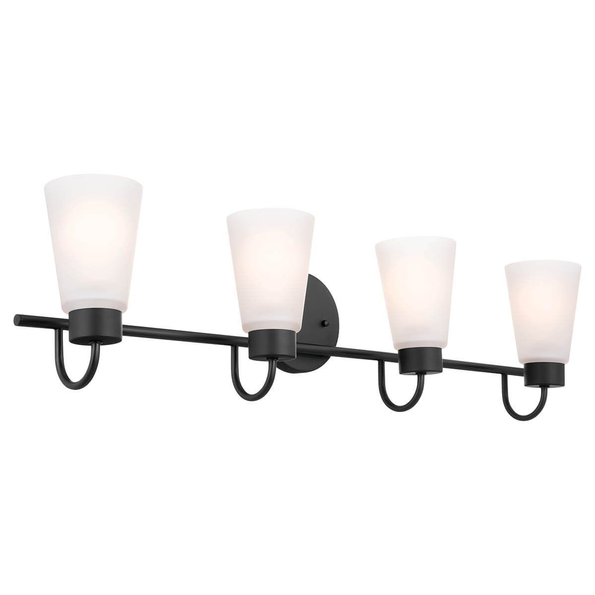 Erma 33 in. 4 Lights Vanity Light Black finish - Bees Lighting