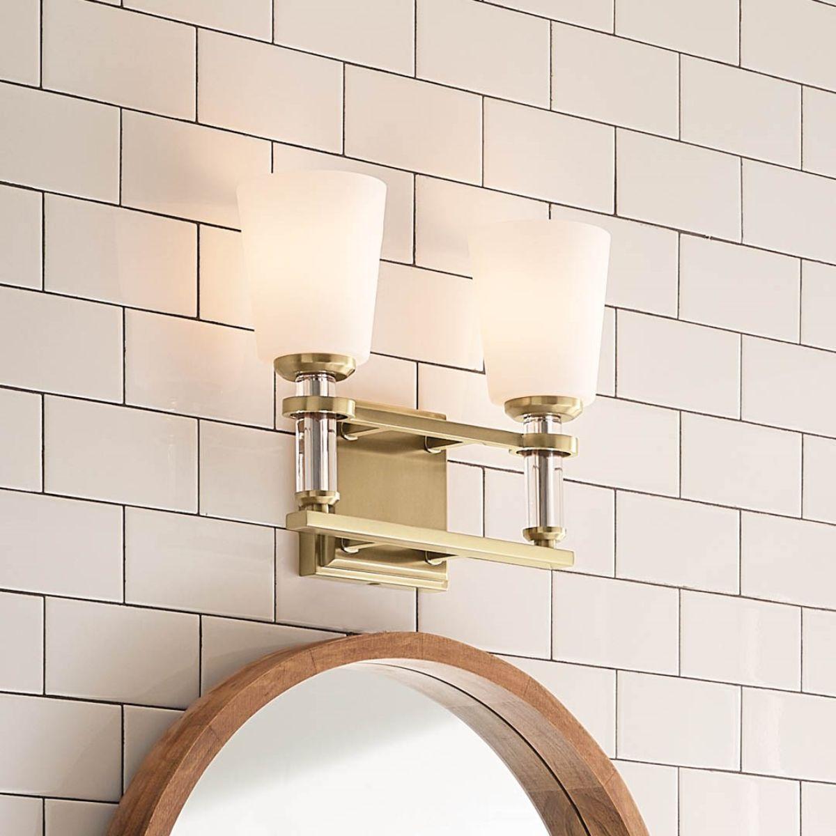 Rosalind 14 in. 2 Lights Vanity Light Brushed Brass finish