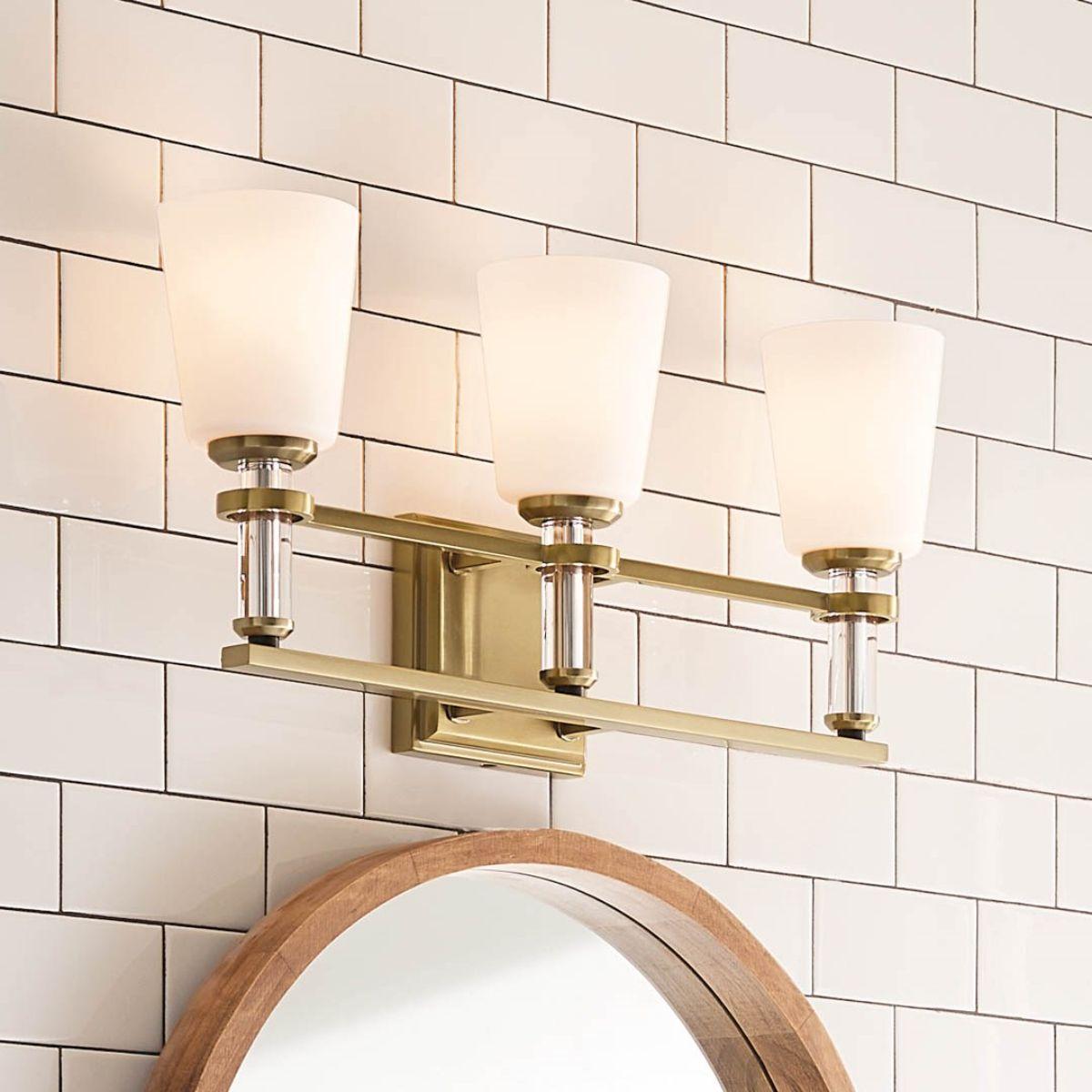 Rosalind 24 in. 3 Lights Vanity Light Brushed Brass finish