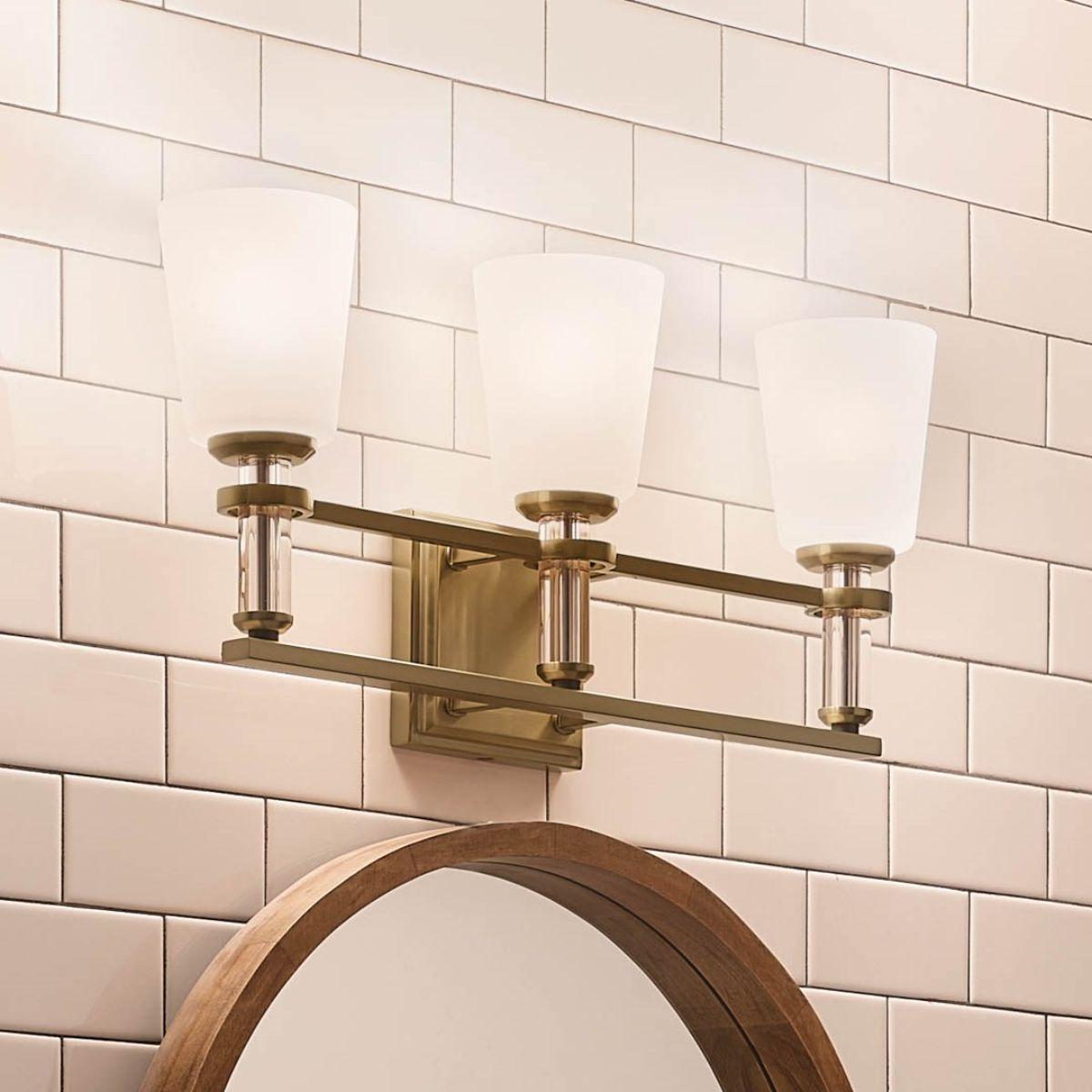 Rosalind 24 in. 3 Lights Vanity Light Brushed Brass finish