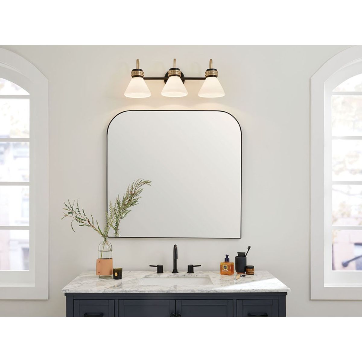 Farum 26 in. 3 Lights Vanity Light Black Finish