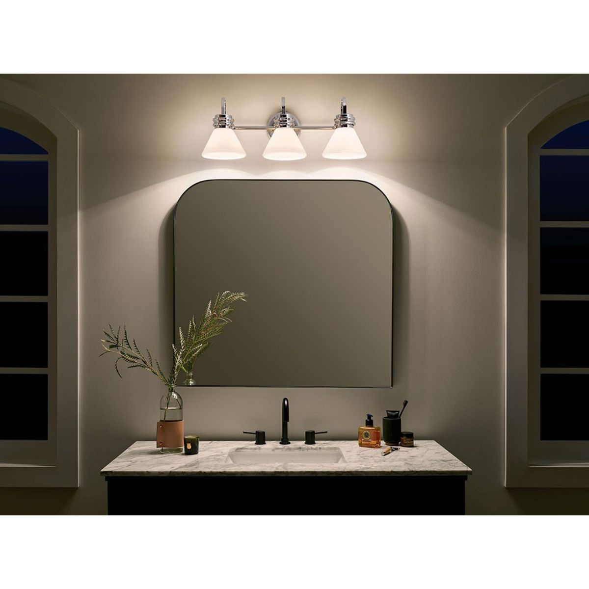 Farum 26 in. 3 Lights Vanity Light Chrome Finish - Bees Lighting