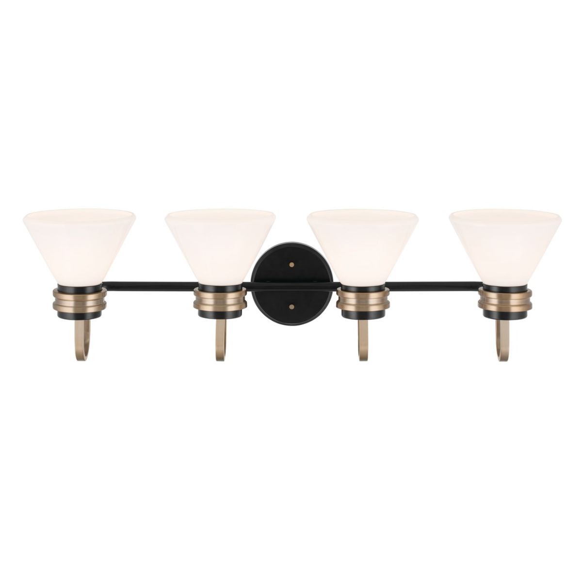 Farum 34 in. 4 Lights Vanity Light Black Finish - Bees Lighting