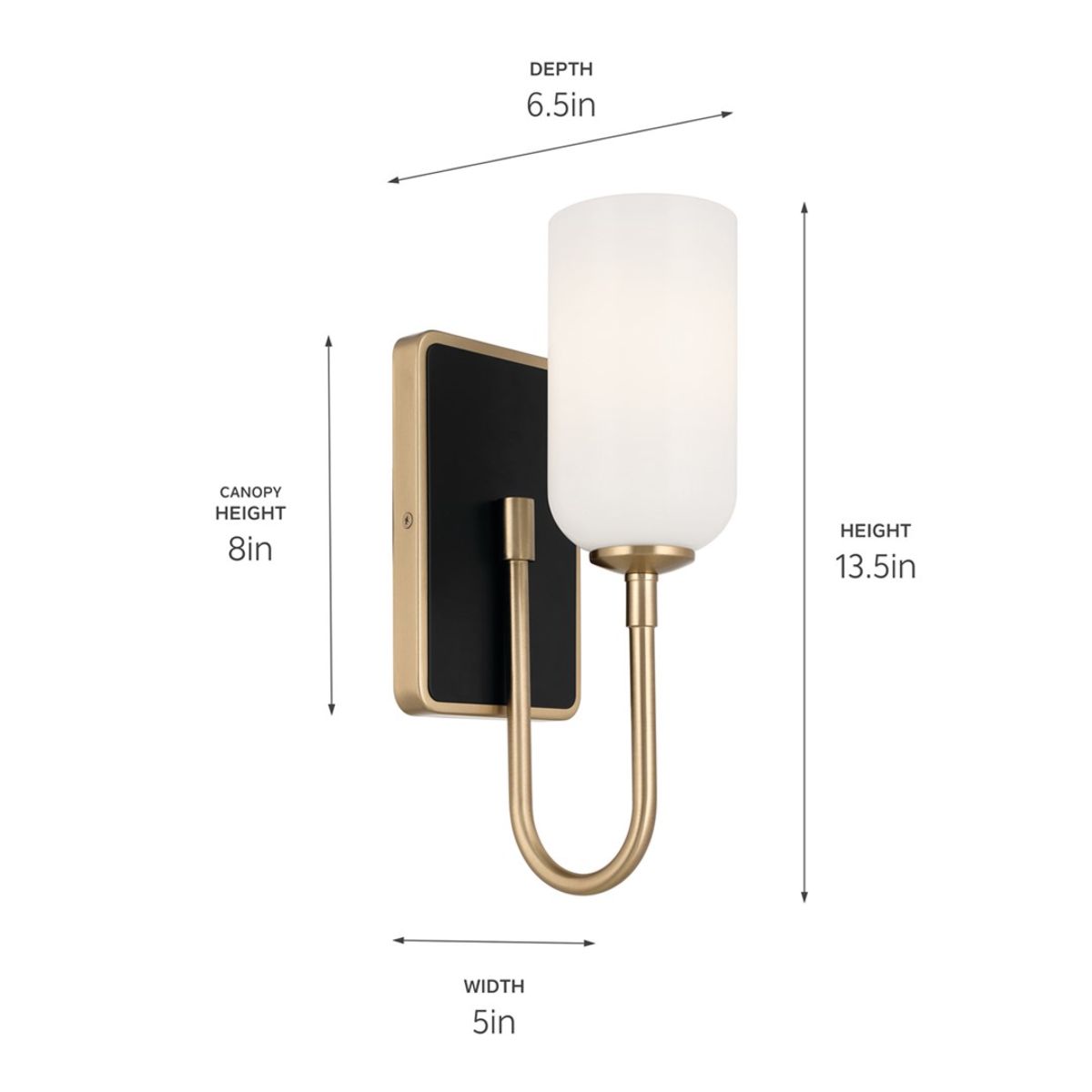 Solia 14 in. Armed Sconce Champagne Bronze Finish