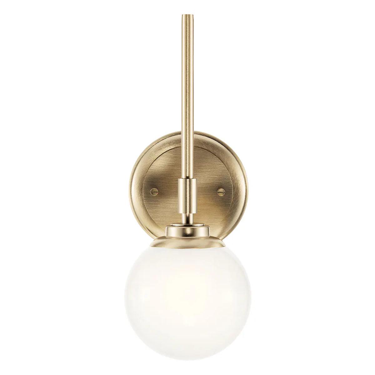 Benno 14" 1-Light Wall Sconce With Opal Glass, Bronze Finish - Bees Lighting