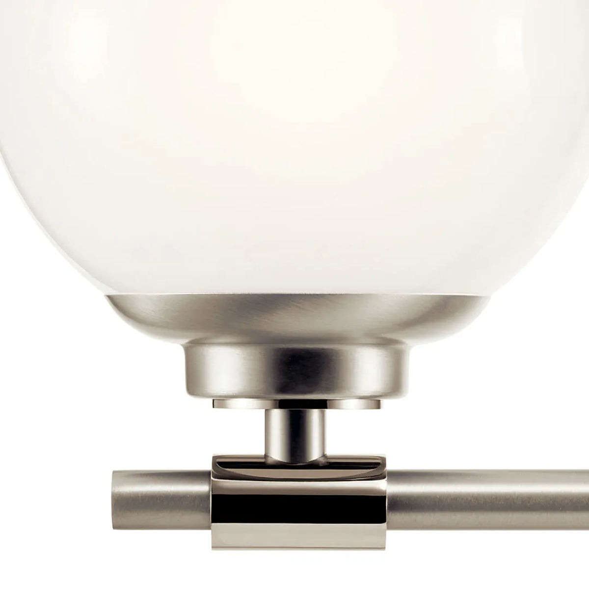 Benno 25 In 3-Lights Bathroom Vanity Light With Opal Glass, Silver Finish - Bees Lighting