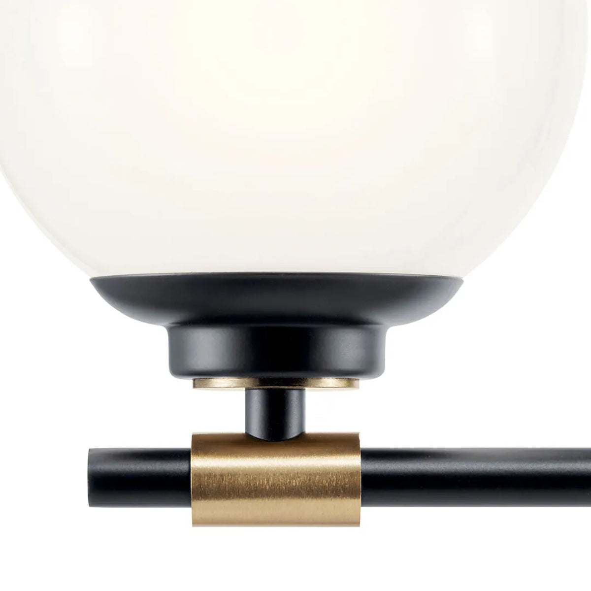 Benno 34 In 4-Lights Bathroom Vanity Light With Opal Glass, Black|Bronze Finish - Bees Lighting