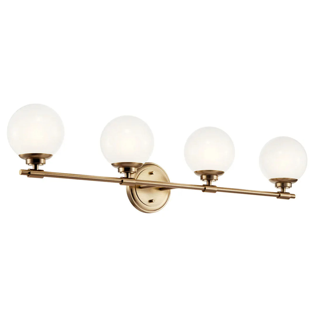 Benno 34 In 4-Lights Bathroom Vanity Light With Opal Glass, Bronze Finish - Bees Lighting