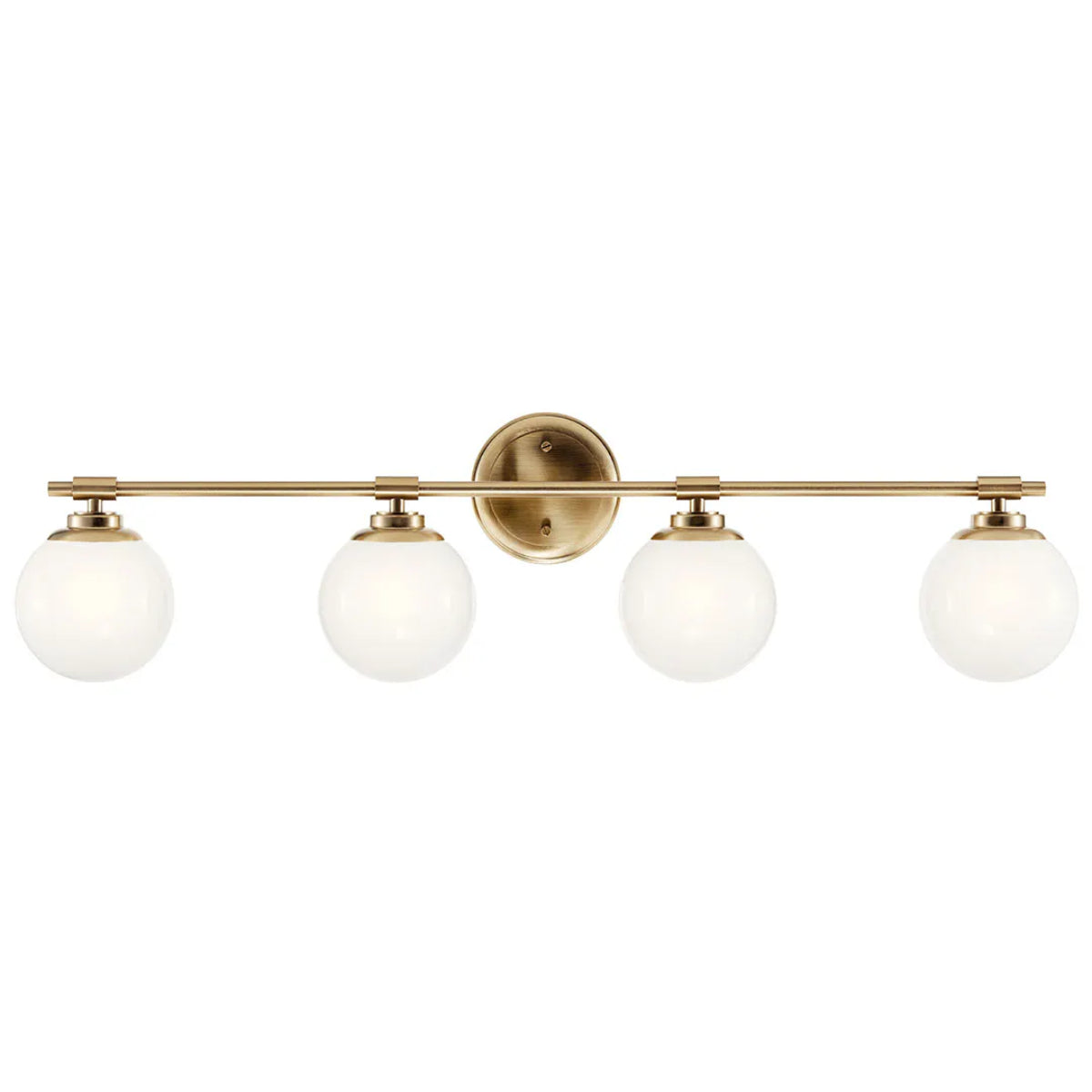 Benno 34 In 4-Lights Bathroom Vanity Light With Opal Glass, Bronze Finish - Bees Lighting