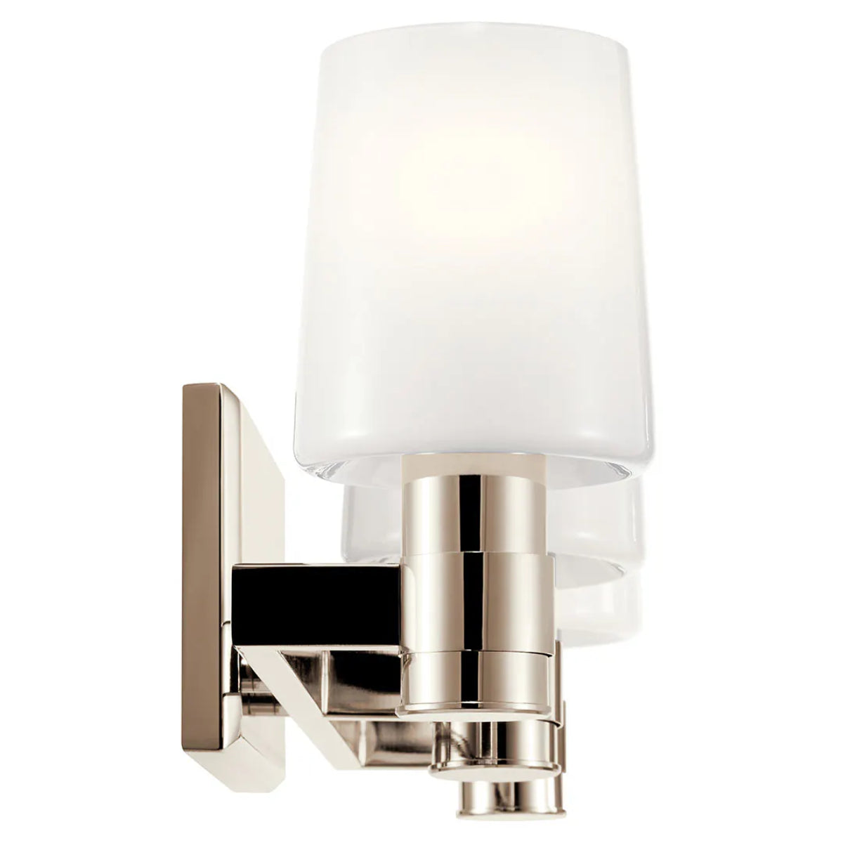 Adani 24 In 3-Lights Bathroom Vanity Light With Opal Glass, Polished Nickel Finish - Bees Lighting