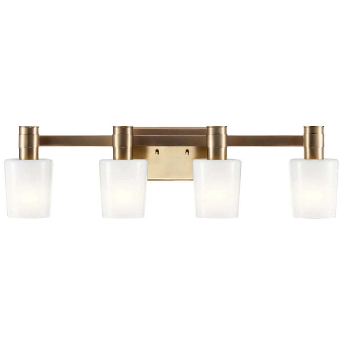 Adani 30 In 4-Lights Bathroom Vanity Light With Opal Glass, Bronze Finish - Bees Lighting