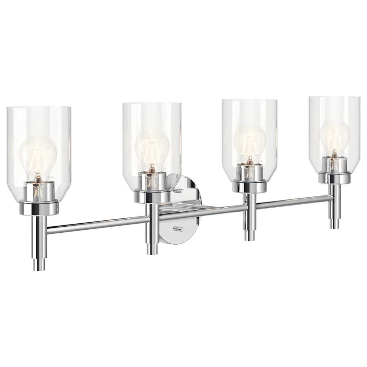 Madden 34 In 4-Lights Bathroom Vanity Light, Chrome Finish - Bees Lighting