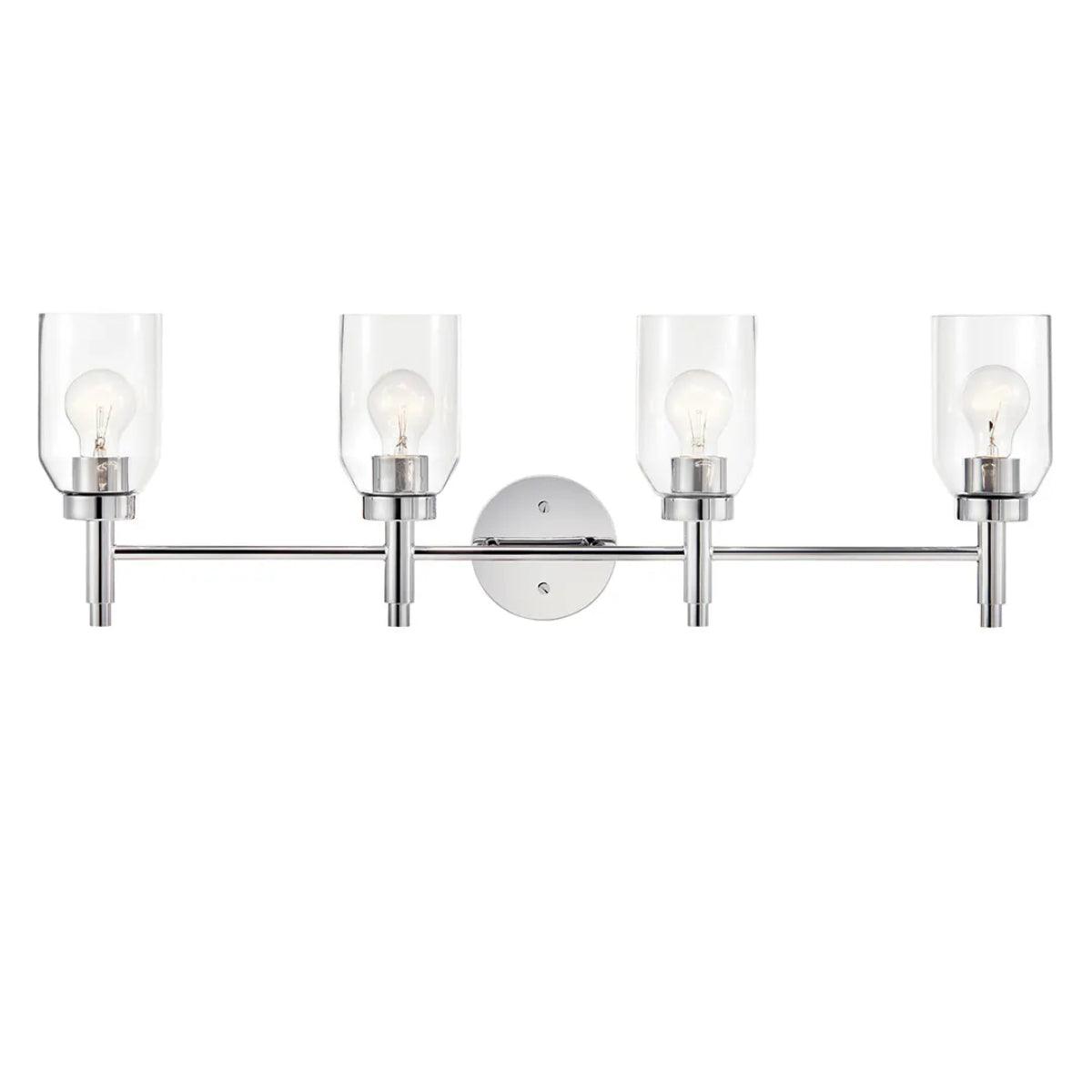 Madden 34 In 4-Lights Bathroom Vanity Light, Chrome Finish - Bees Lighting