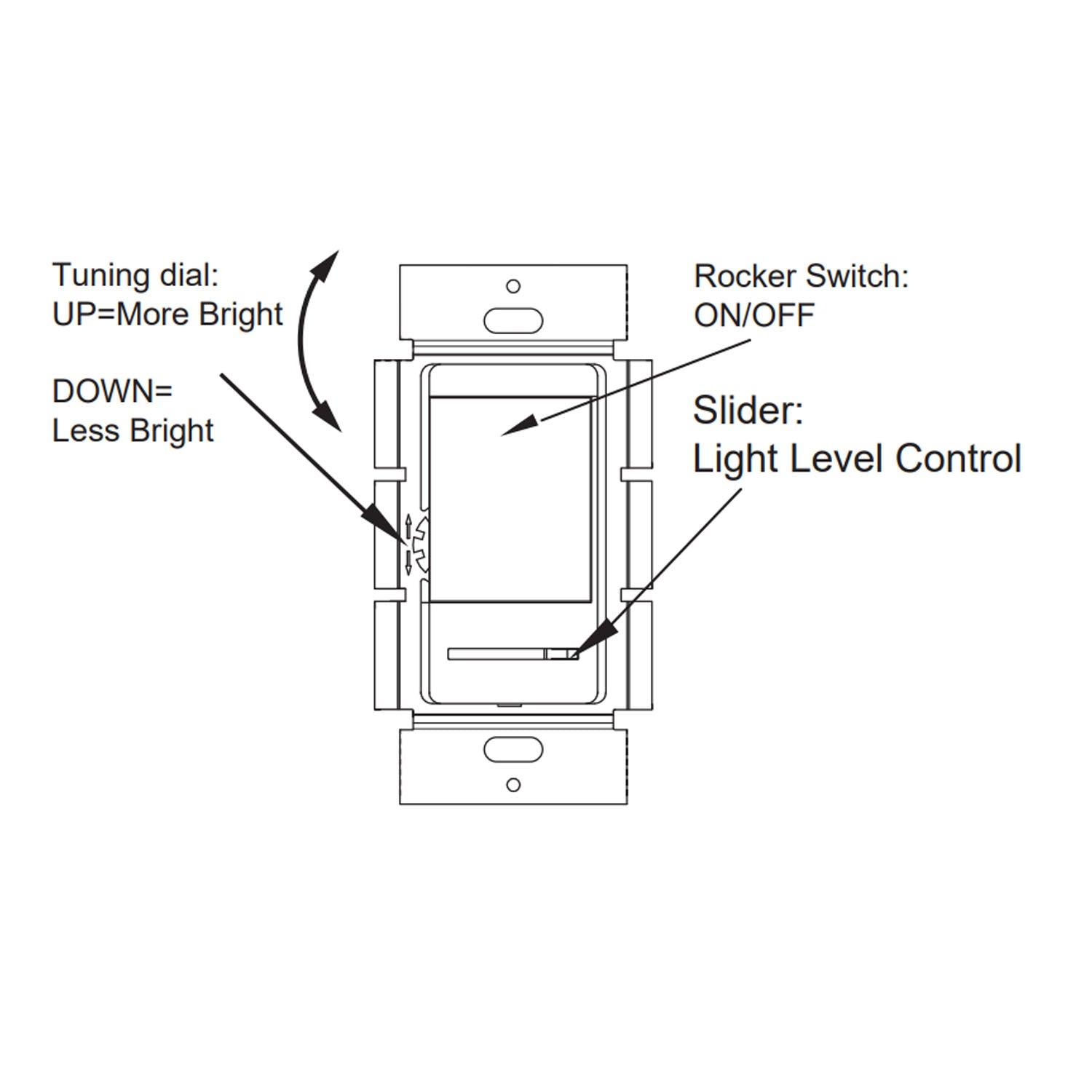 LED+ Slide LED Dimmer Switch, 150-Watts LED/CFL, Single Pole or 3-Way, White - Bees Lighting