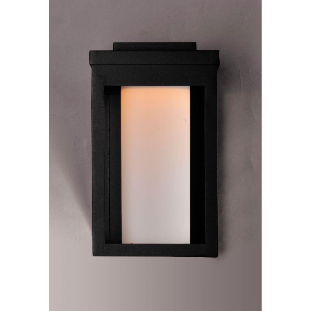 Salon LED 10 In. LED Outdoor Wall Sconce 560 Lumens Satin White Black Finish - Bees Lighting