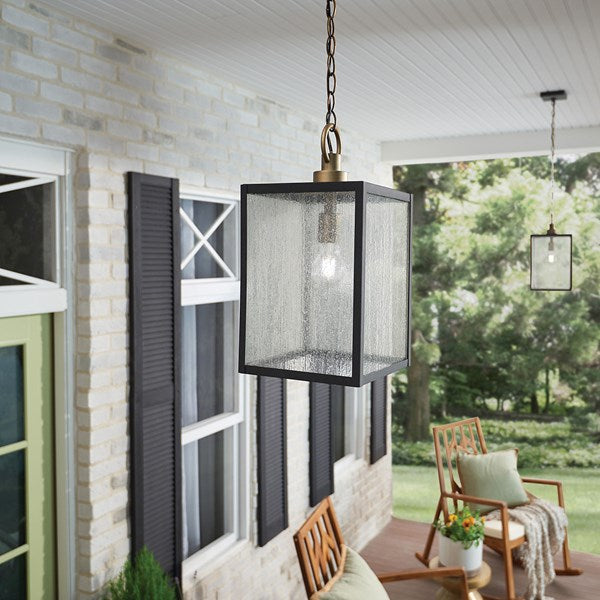 Lahden 17" outdoor pendant light  bronze finish