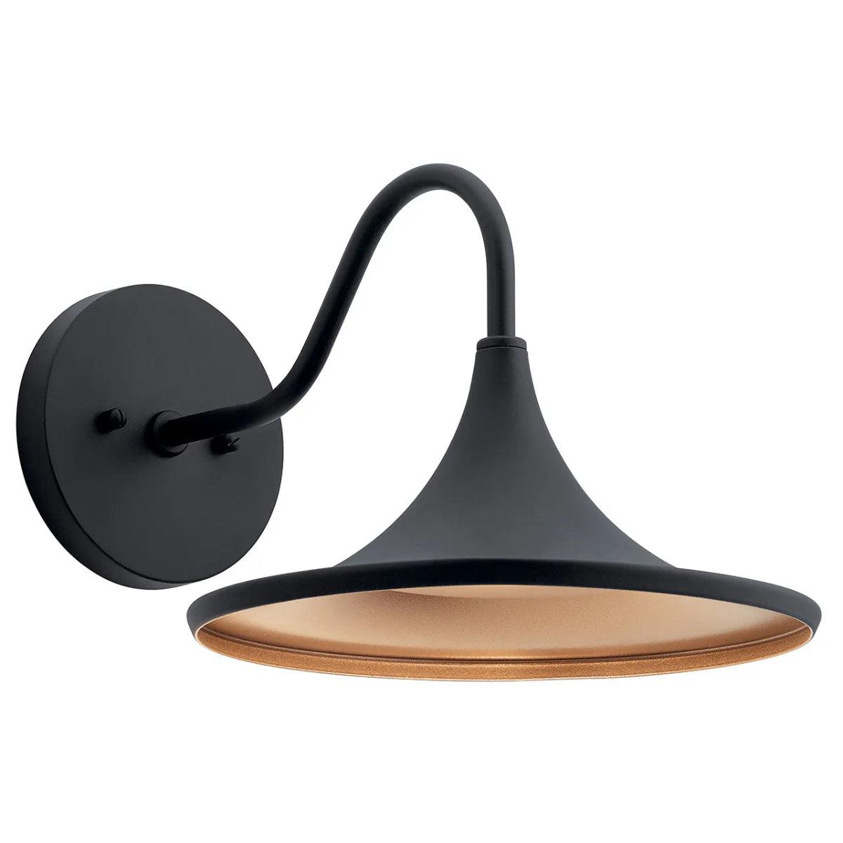 Elias 9 In 1-Light LED Outdoor Wall Light, Black Finish - Bees Lighting