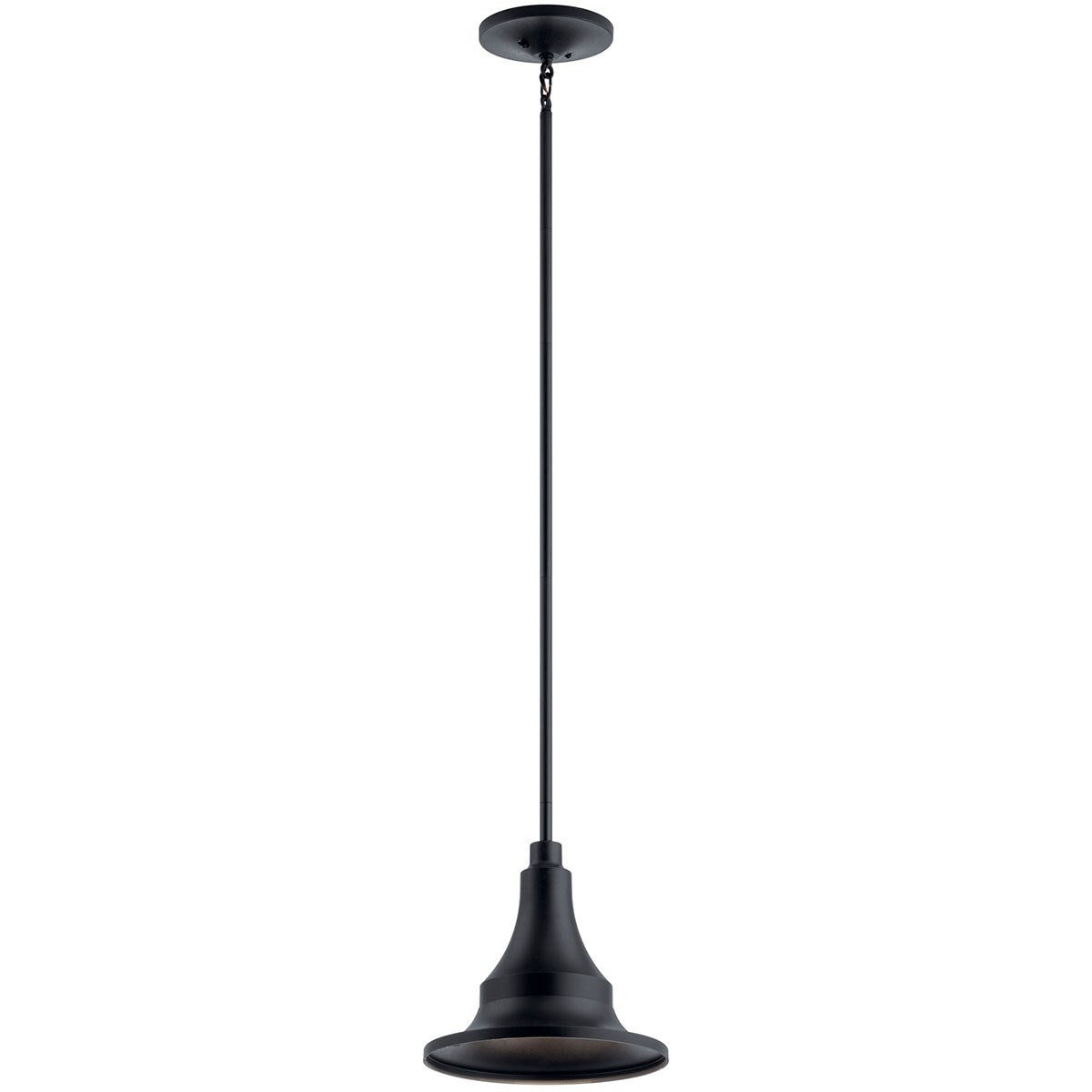 Hampshire 13 in. Bell Outdoor Pendant Light Black Finish