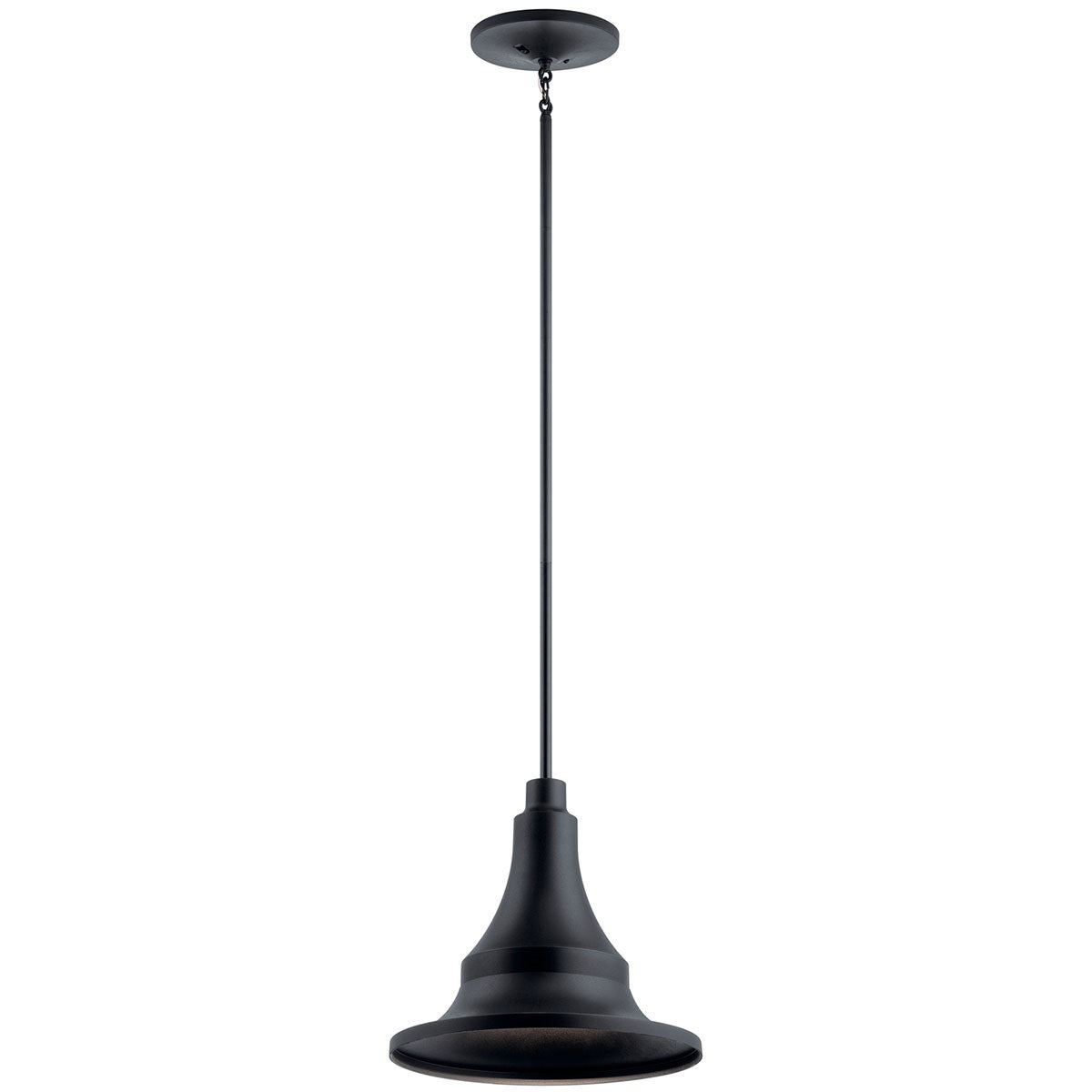 Hampshire 17 in. Bell Outdoor Pendant Light Black Finish