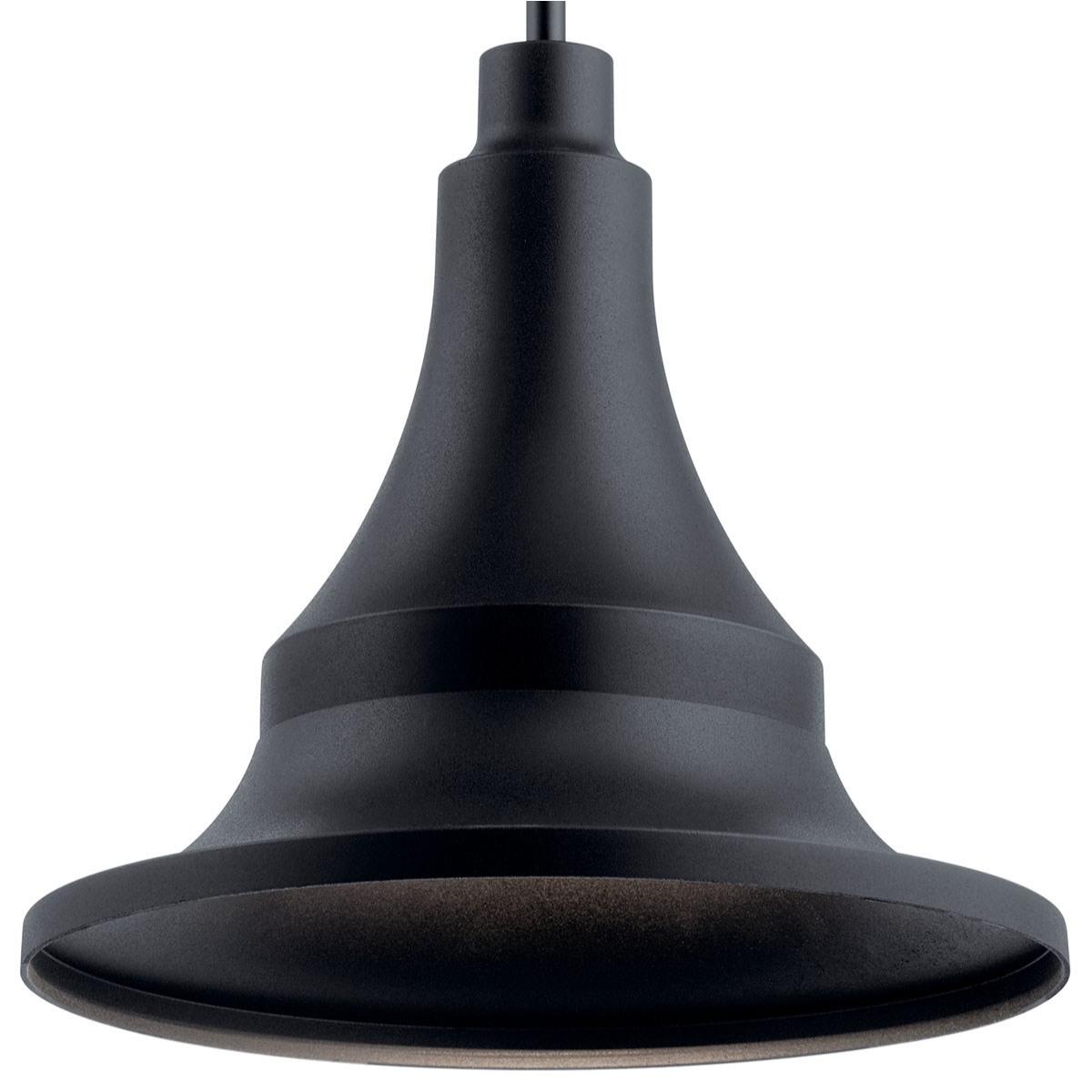 Hampshire 17 in. Bell Outdoor Pendant Light Black Finish