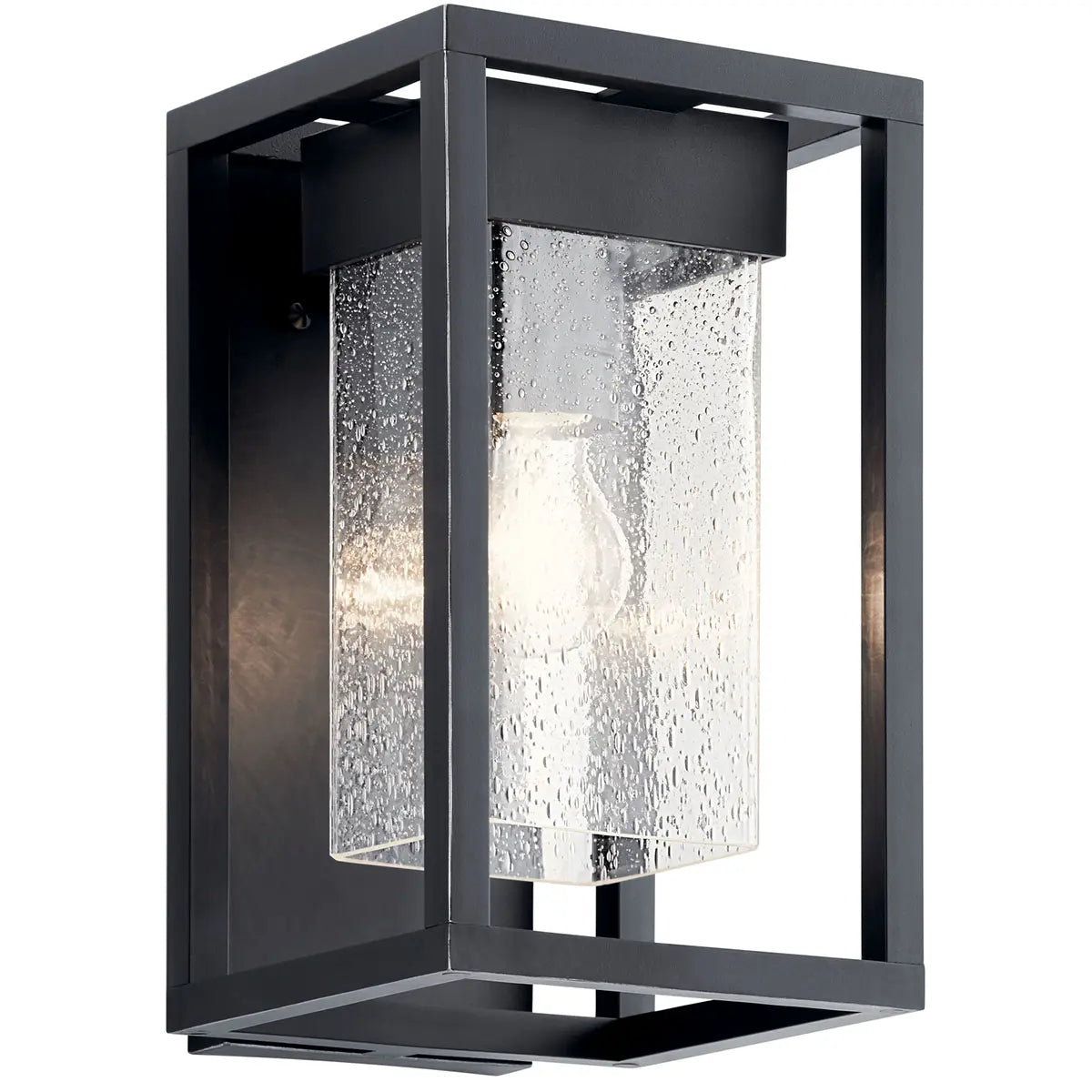 Mercer 12 in. Outdoor Wall Sconce Black Finish - Bees Lighting