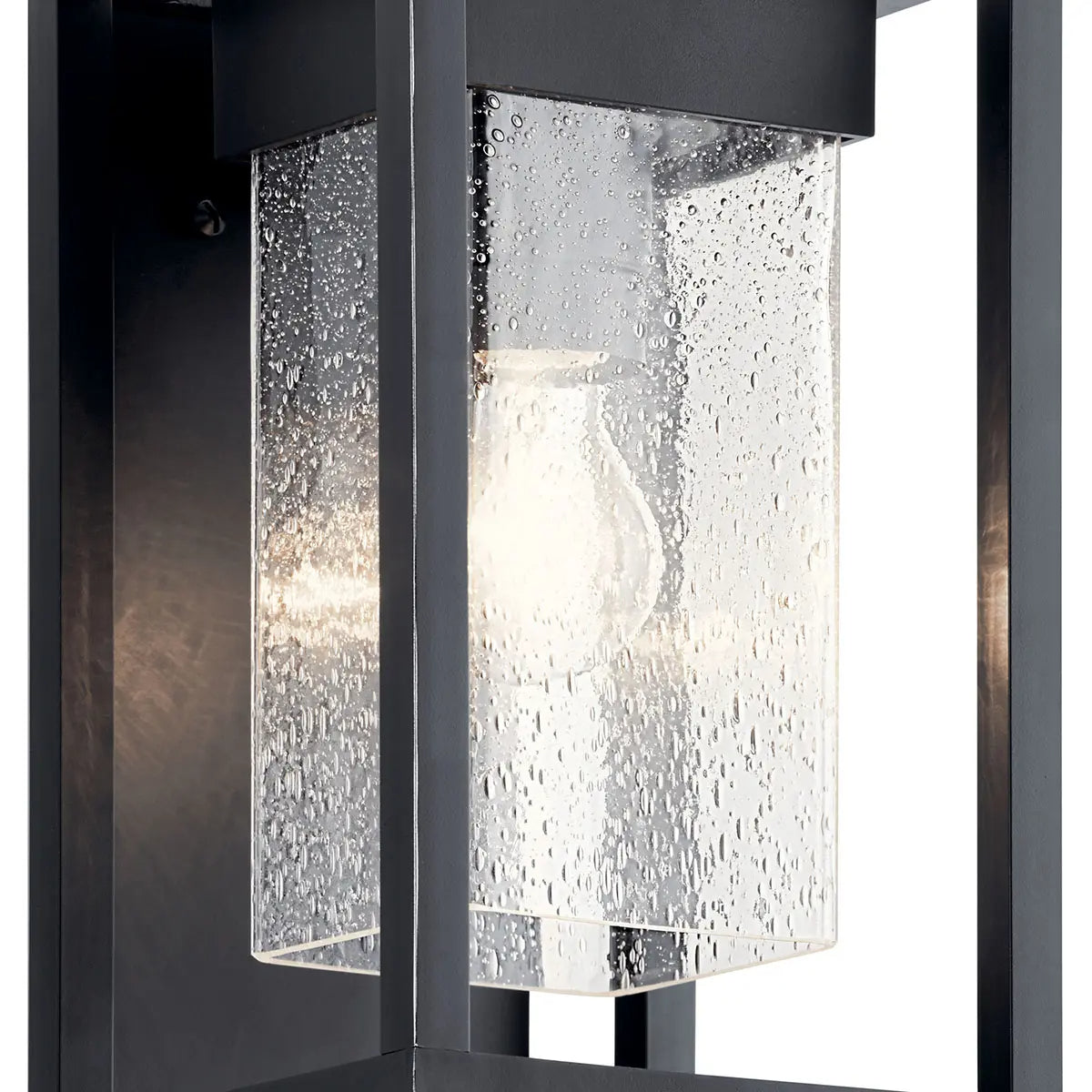 Mercer 12 in. Outdoor Wall Sconce Black Finish - Bees Lighting