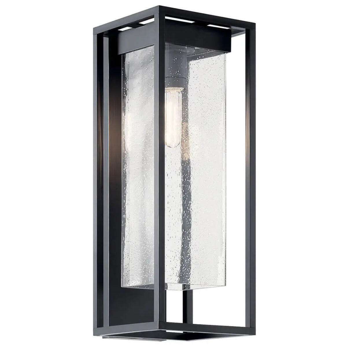 Mercer 24 in. Outdoor Wall Sconce Black and Silver Finish