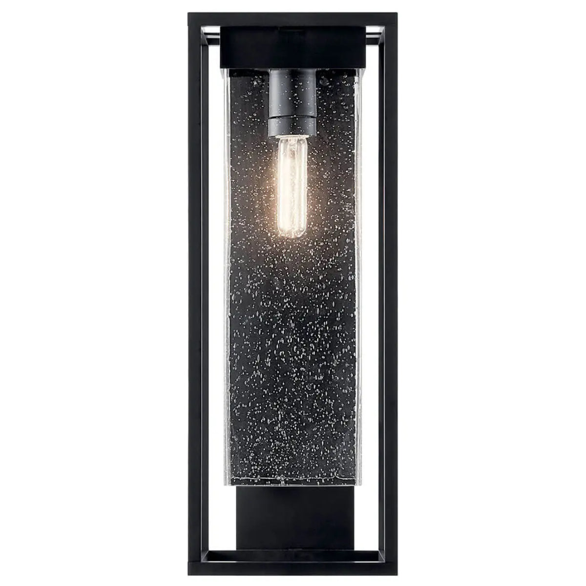 Mercer 24 in. Outdoor Wall Sconce Black and Silver Finish - Bees Lighting