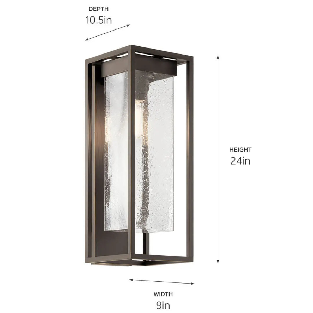 Mercer 24 in. Outdoor Wall Sconce Bronze Finish