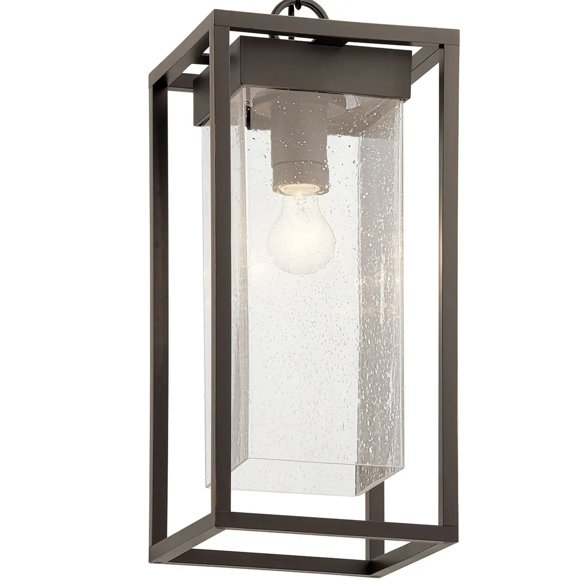 Mercer Rectangular Outdoor Pendant Light Bronze Finish