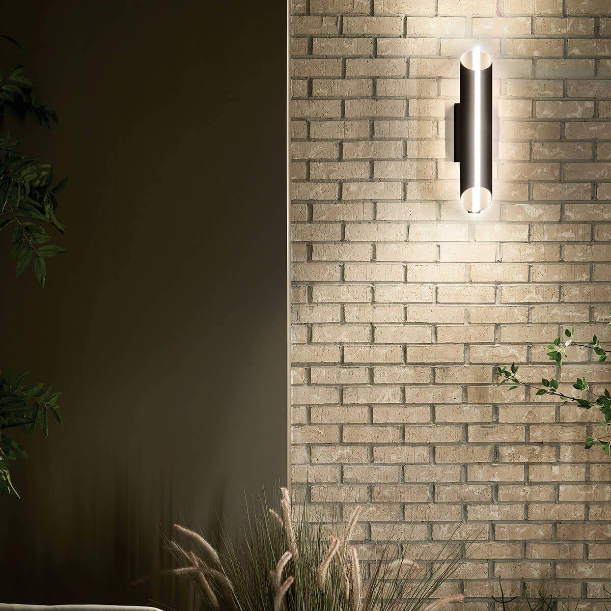 Astalis 21 in. LED Outdoor Wall Sconce 3000K Textured Black Finish - Bees Lighting