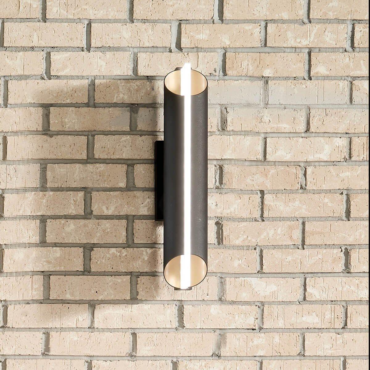 Astalis 21 in. LED Outdoor Wall Sconce 3000K Textured Black Finish - Bees Lighting