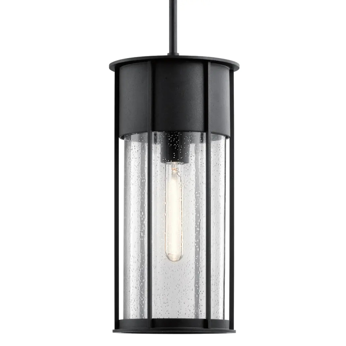 Camillo 18" outdoor hanging lantern black finish