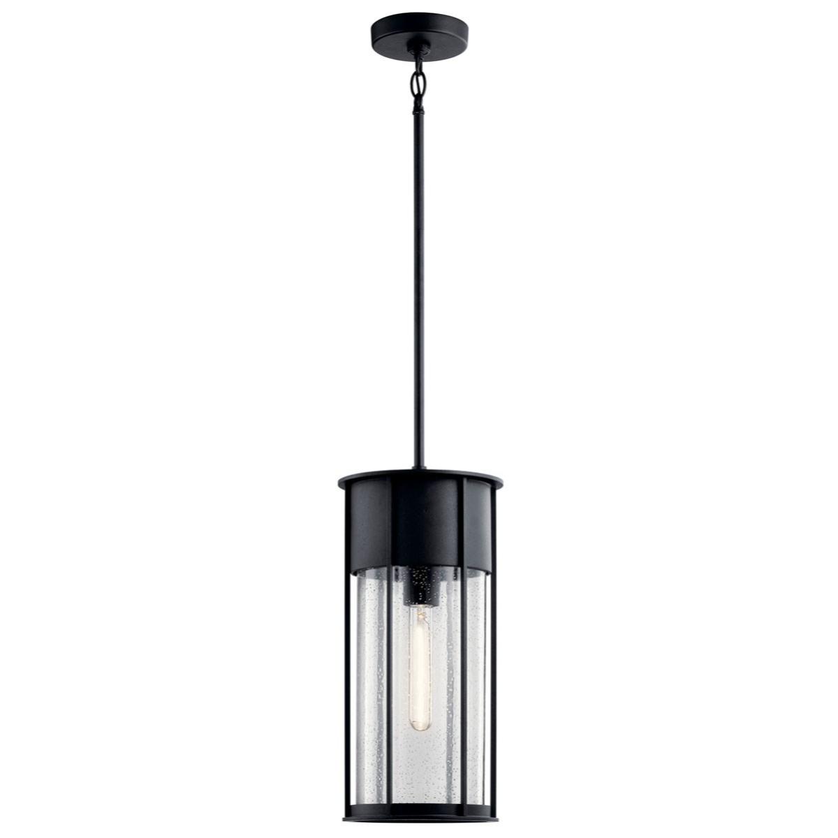 Camillo 18" outdoor hanging lantern black finish